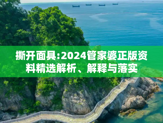 撕开面具:2024管家婆正版资料精选解析、解释与落实