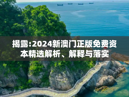 揭露:2024新澳门正版免费资本精选解析、解释与落实