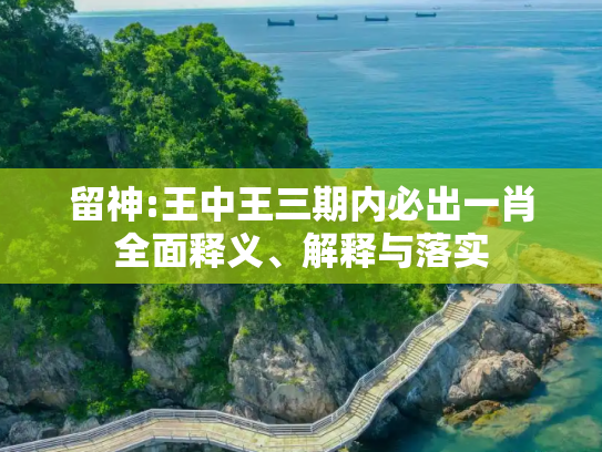 留神:王中王三期内必出一肖全面释义、解释与落实