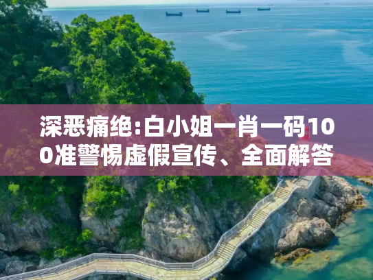 深恶痛绝:白小姐一肖一码100准警惕虚假宣传、全面解答与解释