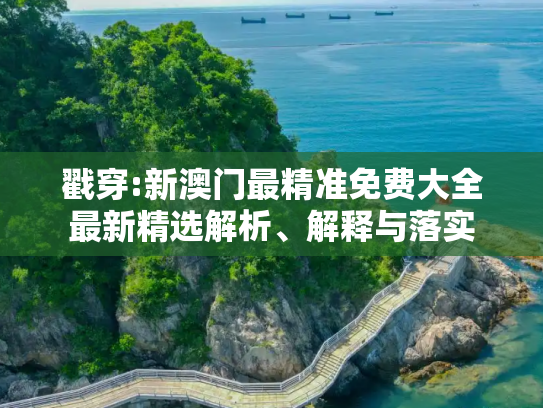 戳穿:新澳门最精准免费大全最新精选解析、解释与落实