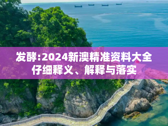 发酵:2024新澳精准资料大全仔细释义、解释与落实