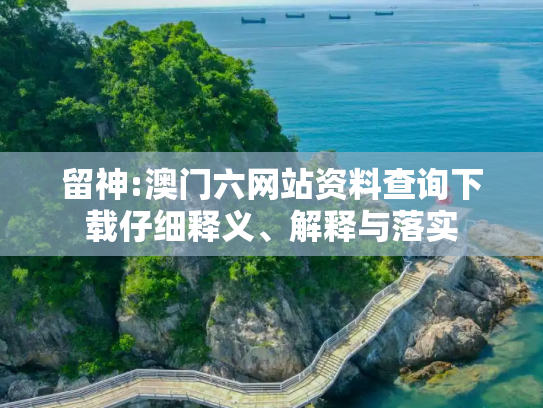留神:澳门六网站资料查询下载仔细释义、解释与落实