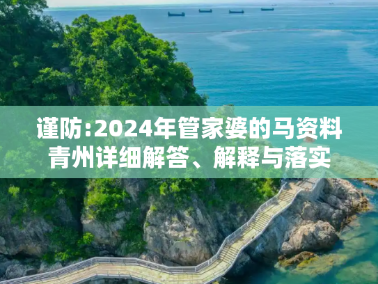 谨防:2024年管家婆的马资料青州详细解答、解释与落实